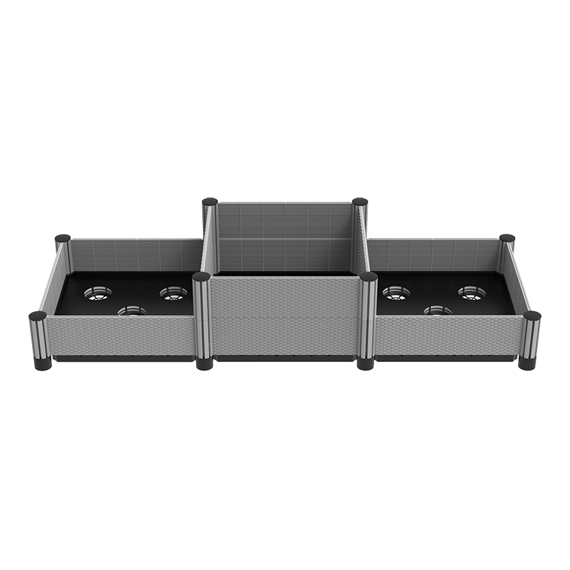 Letto da giardino in plastica finta rattan 4x 16 cm post 1006-3UH