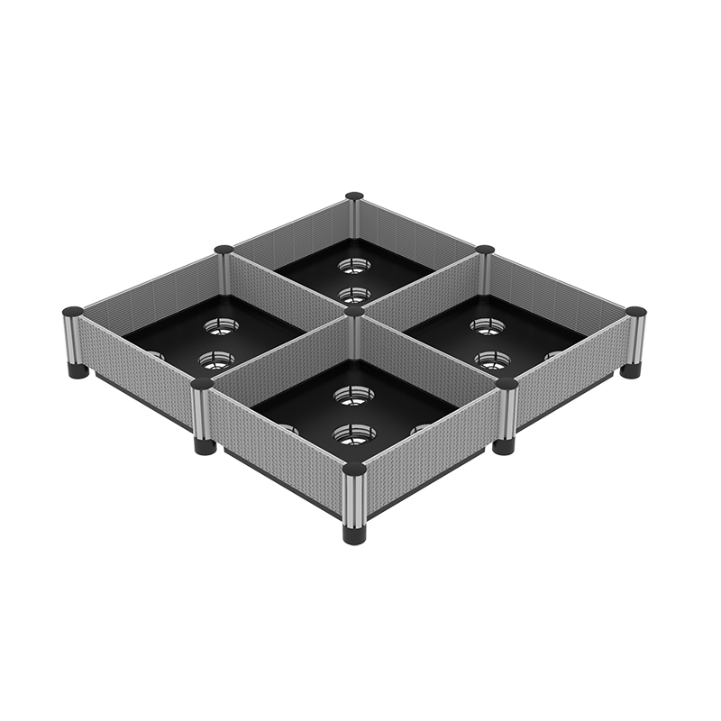 116*116*17cm Letto da giardino in plastica rattan imitato 1006-4U