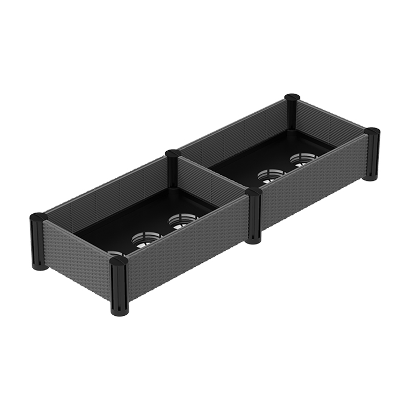 Letto da giardino in plastica rattan imitato 6x 15 cm post BGB2U10030